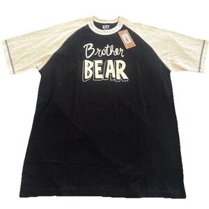 Brother Bear Black and Cream Men's PJ Shirt